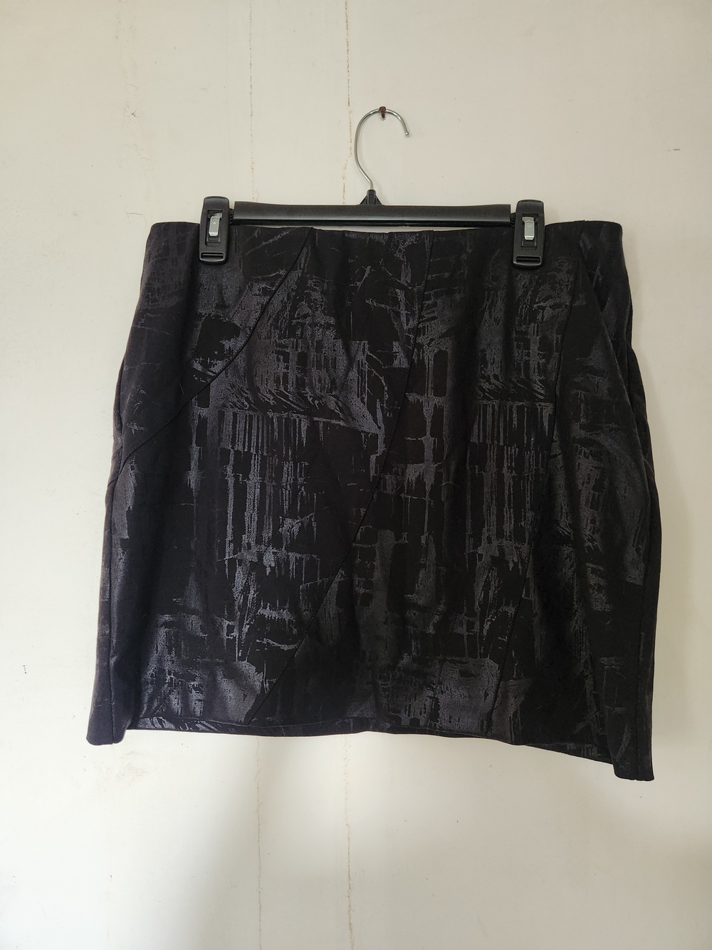 Simply Vera Vera Wang Black Textured Mini Skirt